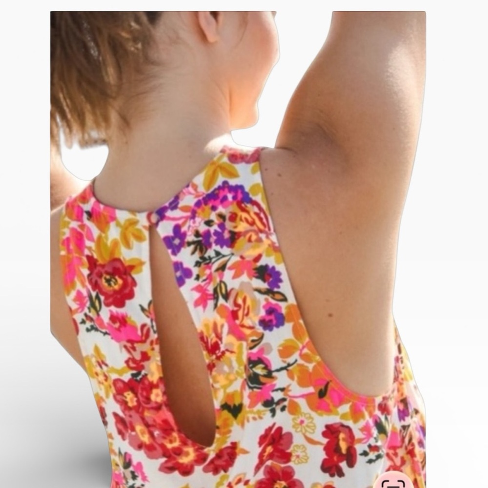 NATURAL LIFE Katie Floral Maxi Dress Size XS/S White Pink Sleeveless Boho Summer - Picture 3 of 11